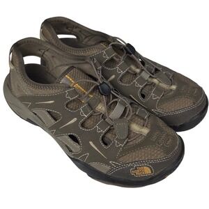 The North Face Mens 7.5 Brown Hiking Water Sandals Trail Shoes Outdoor Closed
